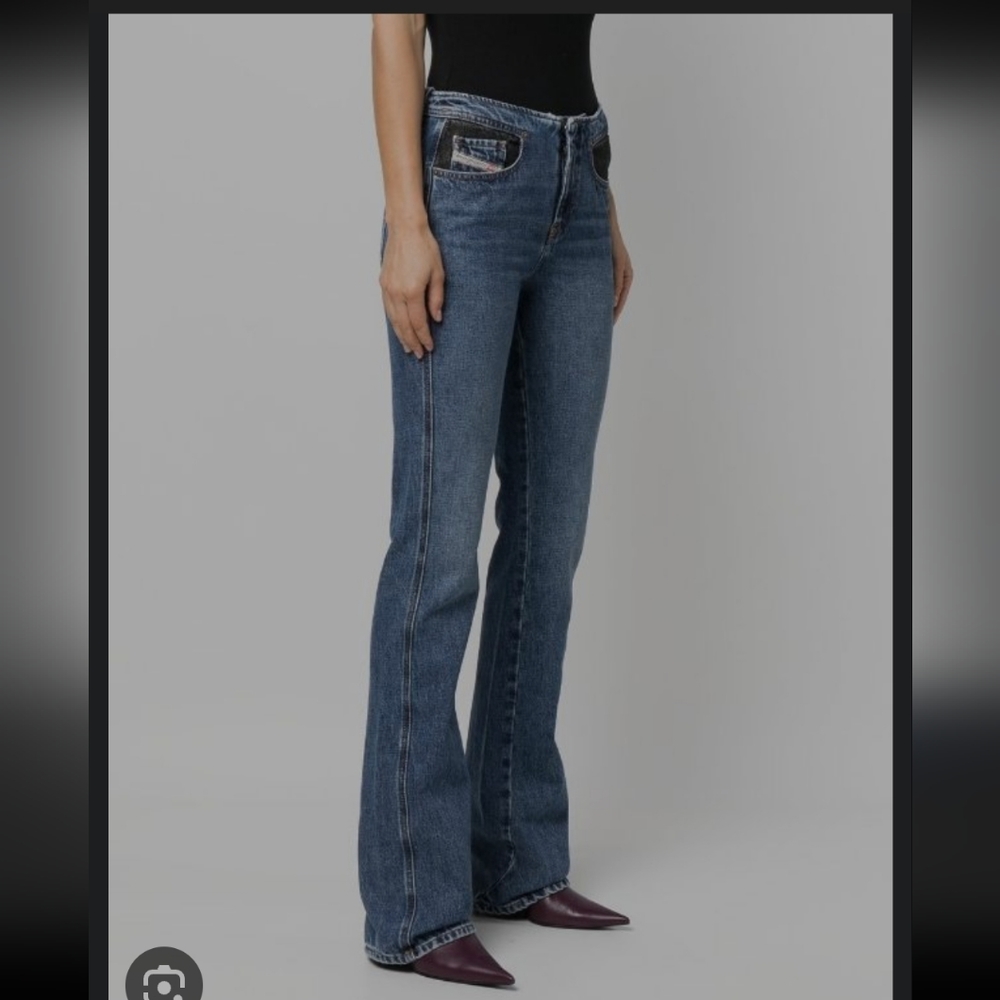 Diesel Women's Blue Denim Flared Jeans